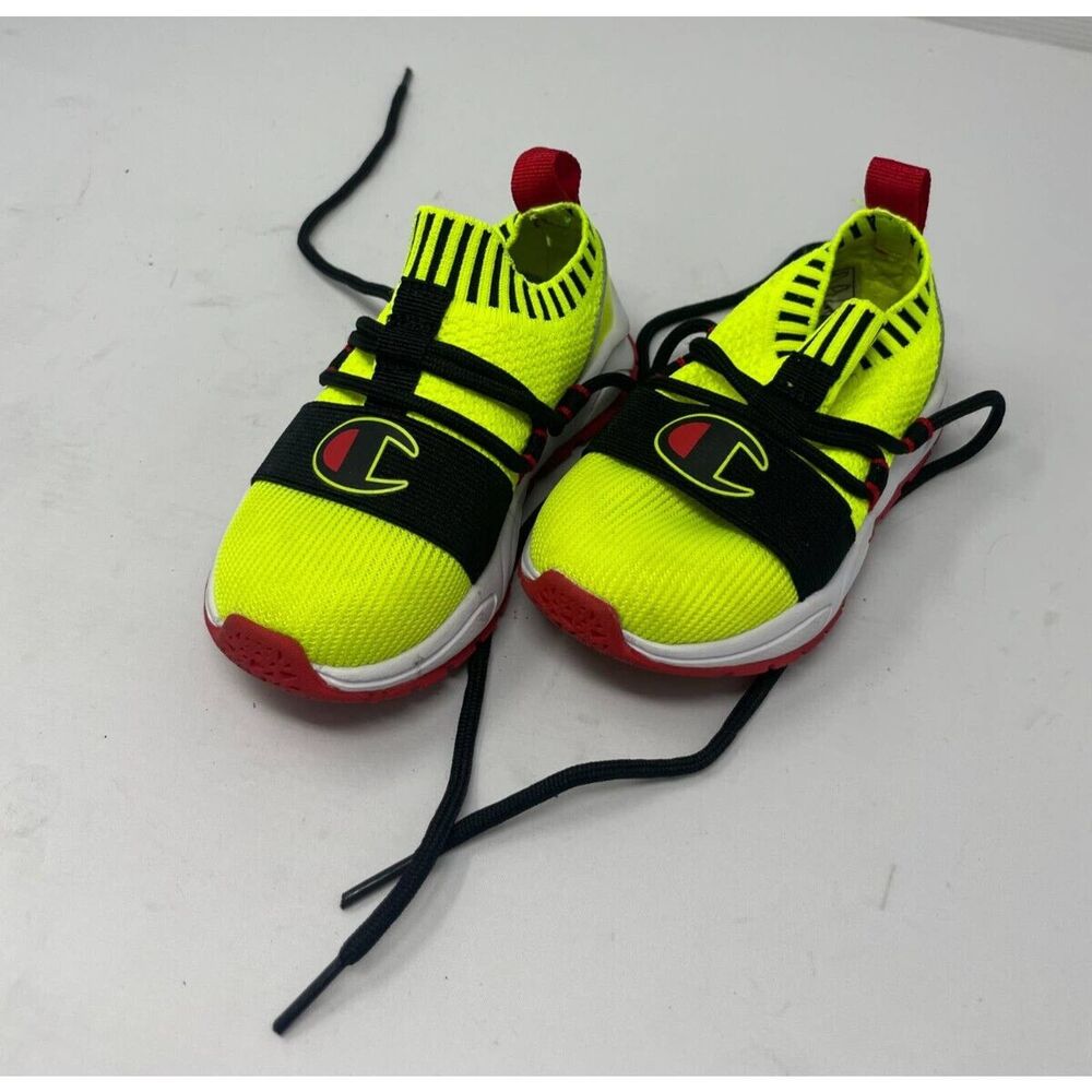 NWT Champion Hype Lo Shoes Yellow Red Sneakers Size Youth 7 Athletic Shoes